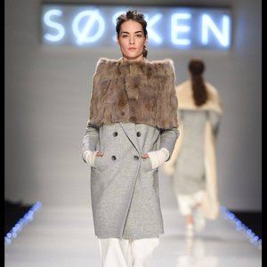Bridal Shrug Stole Fall Winter Holiday Party Black Tie Wedding Sosken NEW $365